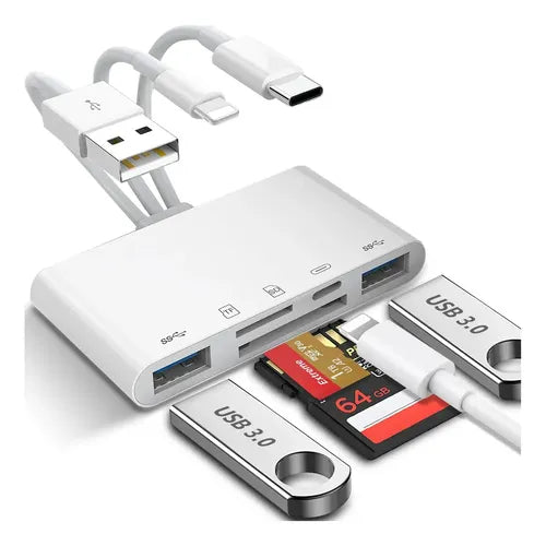 A-Lector 5 en 1 de iPhone para memorias