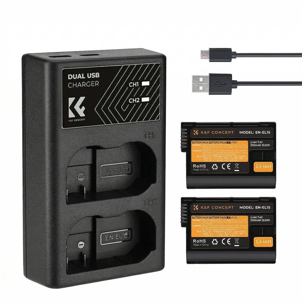 E- K&F EN-EL15 2Baterias 1cargador