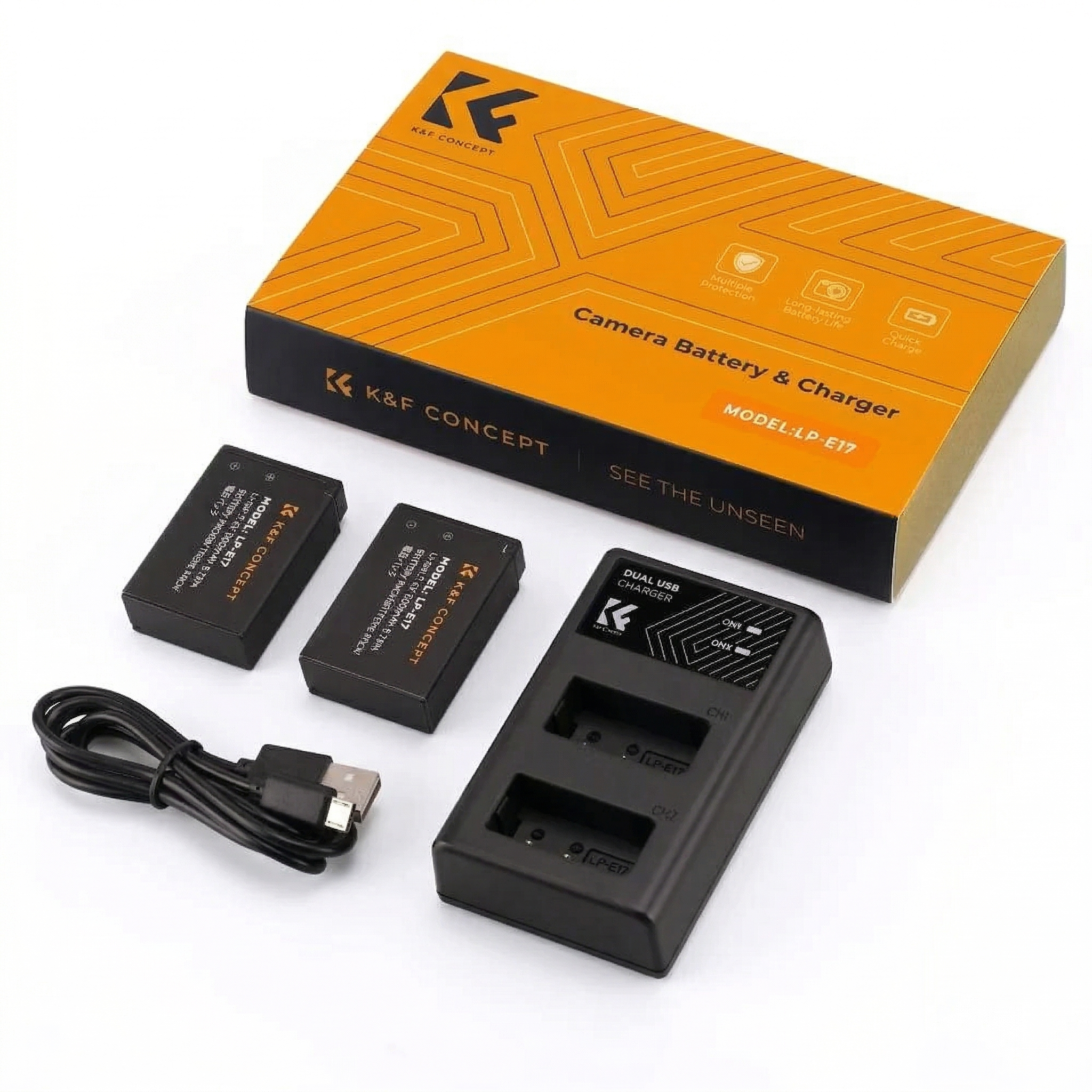 E- K&F LP-E17 2Baterias 1Cargador