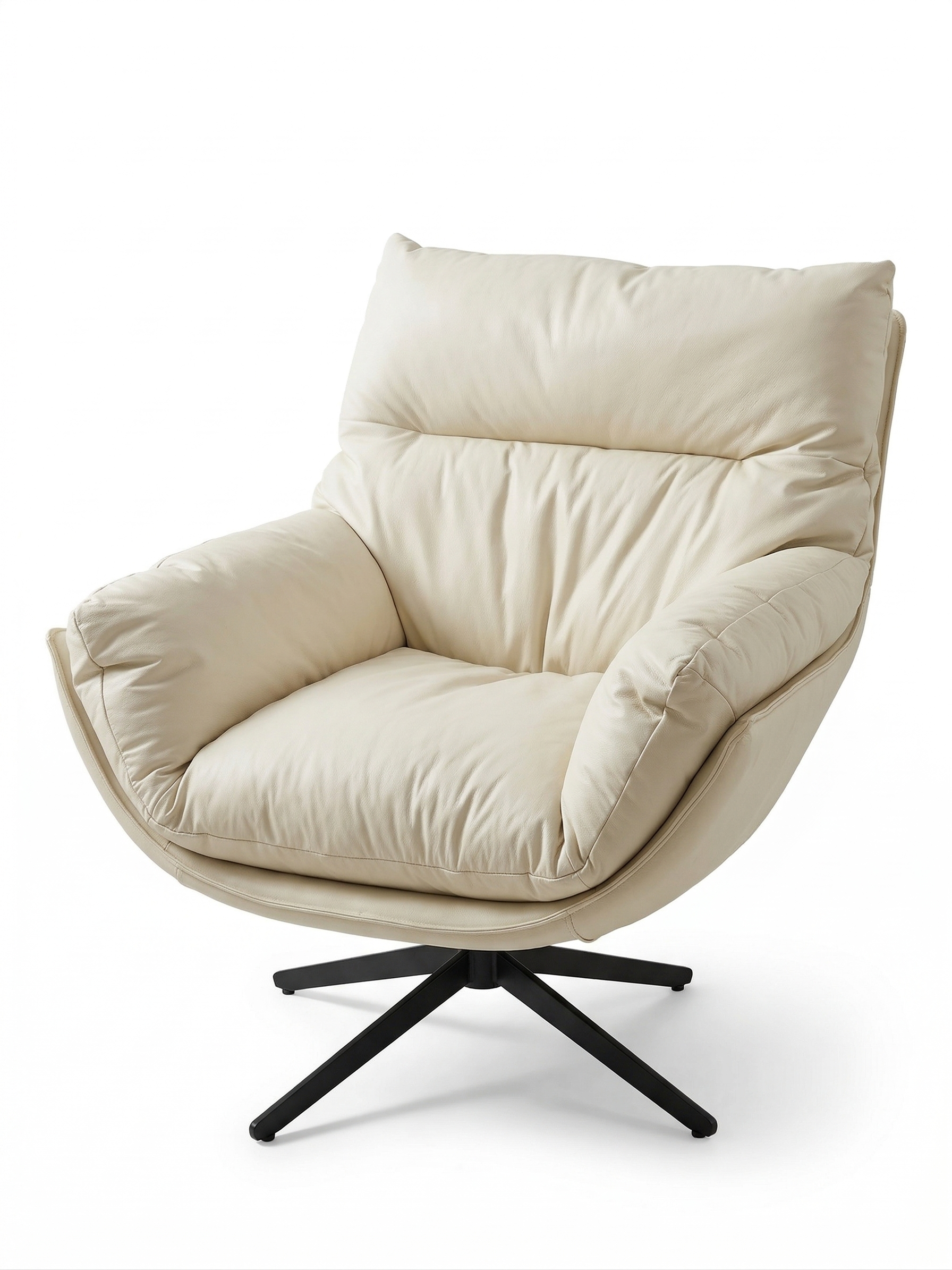 A- Sillón ejecutivo blanco crema