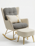 A- Mecedora con soporte de pies Beige