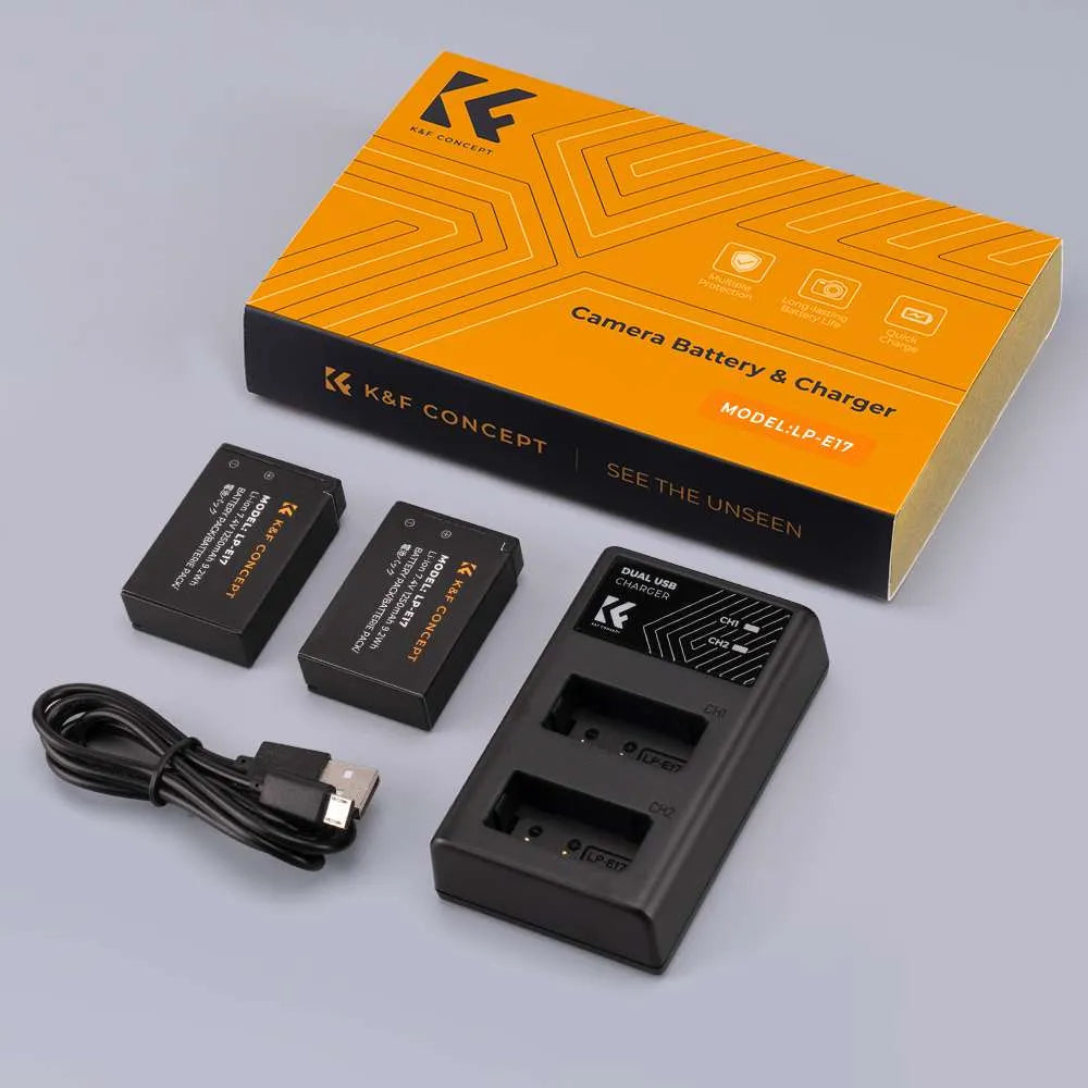 E- K&F LP-E17 2Baterias 1Cargador