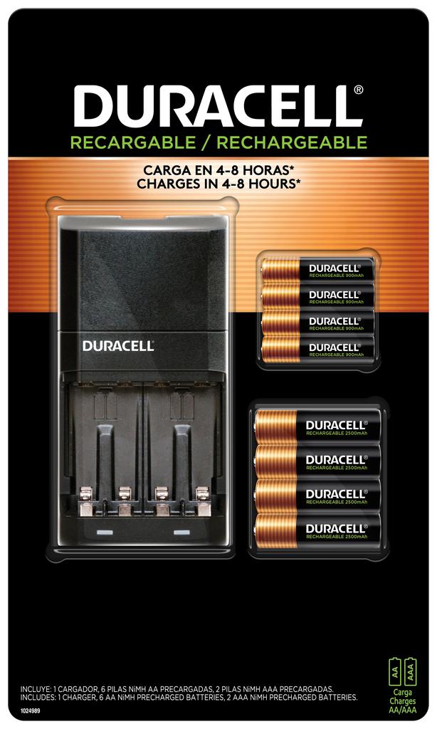 A-Cargador + pilas Duracell 2AAA/6AA