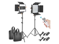 E - Neewer led KIT de iluminación de video