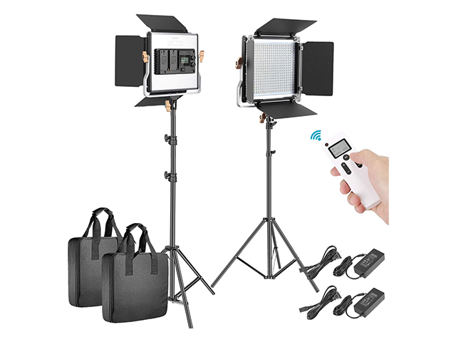 E - Neewer led KIT de iluminación de video
