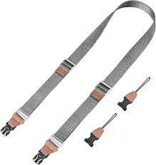 A-Correa de hombro ajustable y suave Gris/Negra